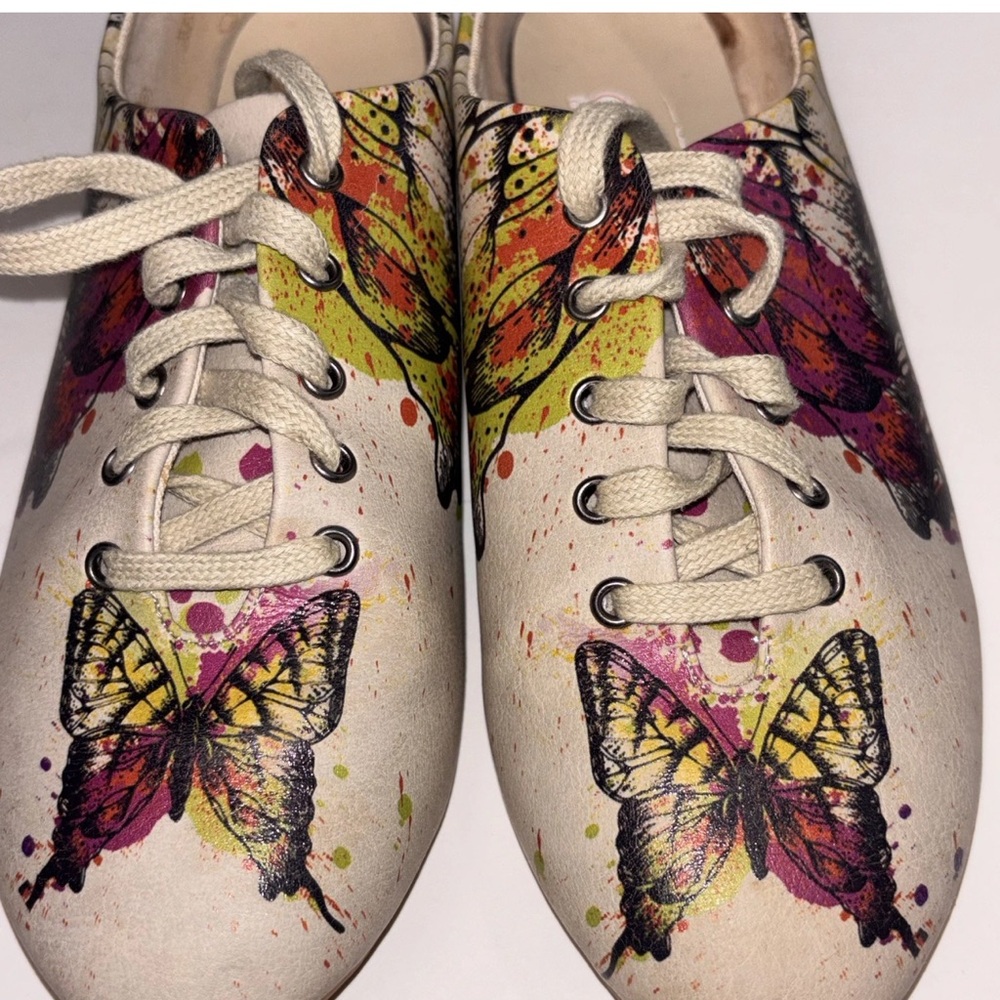 Colorful Butterfly Print Women's Sneakers